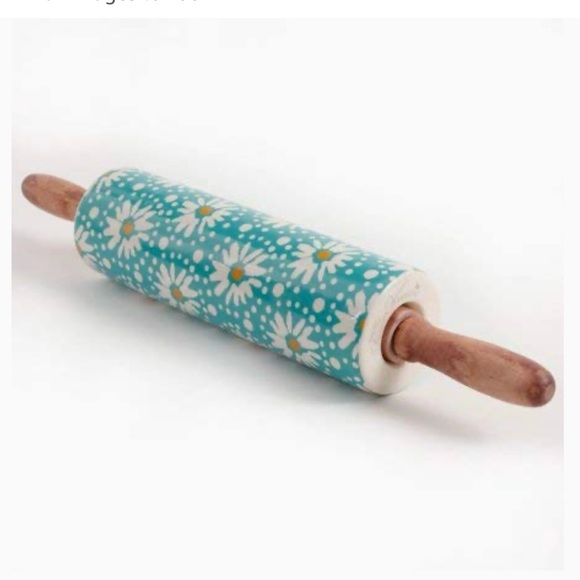 🆕The Pioneer Woman | Flea Market Floral Decal Rolling Pin with Wood Handle - Picture 4 of 6